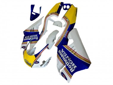 Billigste Honda NSR250 Motorrad Verkleidung 1994-1996 - Weiss Blau Gelb Gold Rothmans