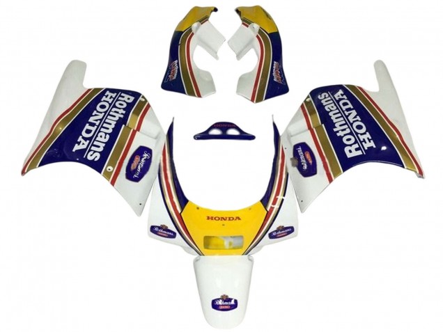 Billigste Honda NSR250R Motorrad Verkleidung 1988-1989 - Weiss Gelb Blau Rothmans