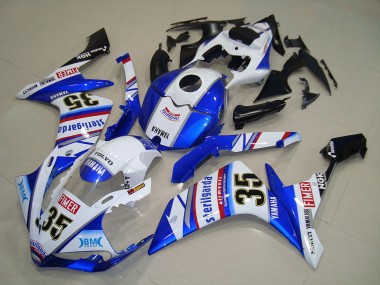 Billigste Yamaha YZF R1 Motorrad Verkleidung 2007-2008 - Weiss Blau Rot Schwarz Volvo Sterilgarda Yamalube Fimer 35