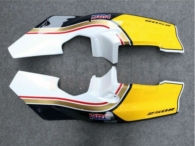 Billigste Honda NSR250R Motorrad Verkleidung 1988-1989 - Weiss Gelb Gold Glanzendes Schwarz