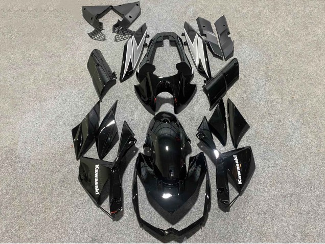 Billigste Kawasaki Z1000 Motorrad Verkleidung 2010-2013 - Glanzendes Schwarz Weiss