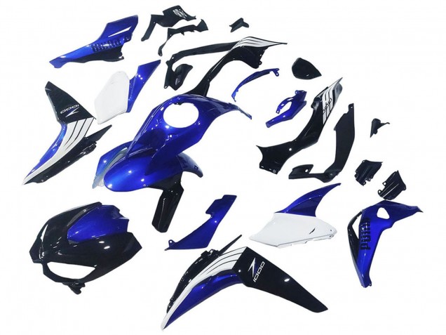 Billigste Kawasaki Z1000 Motorrad Verkleidung 2014-2019 - Weiss Blau Schwarz