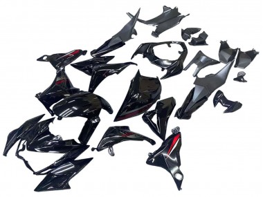 Billigste Kawasaki Z800 Motorrad Verkleidung 2013-2018 - Glanzendes Schwarz Rot