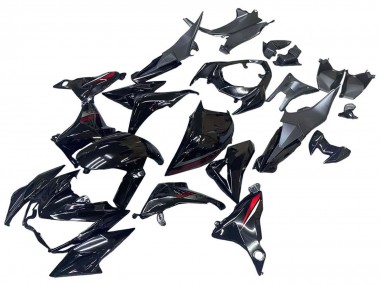 Billigste Kawasaki Z800 Motorrad Verkleidung 2013-2018 - Glanzendes Schwarz Rot