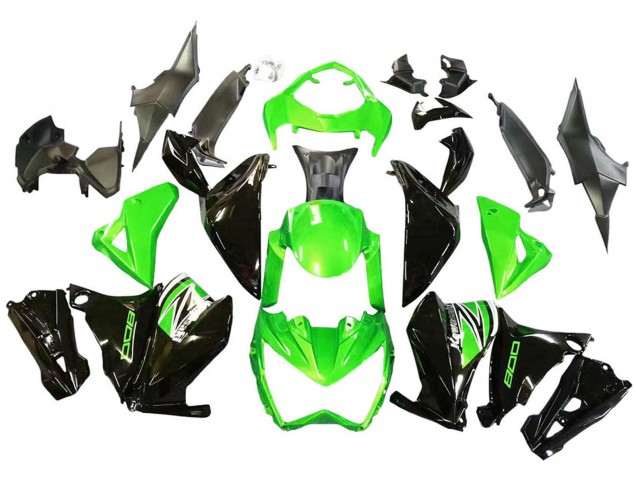 Billigste Kawasaki Z800 Motorrad Verkleidung 2013-2018 - Grun Glanzendes Schwarz