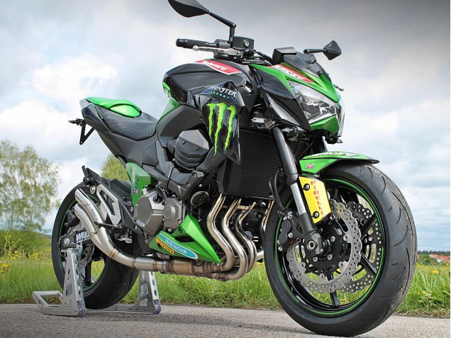 Billigste Kawasaki Z800 Motorrad Verkleidung 2013-2018 - Grun Glanzendes Schwarz Rot Gelb