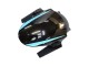 Billigste Kawasaki Z800 Motorrad Verkleidung 2013-2018 - Hellblau Glanzendes Schwarz