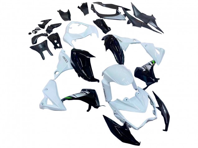 Billigste Kawasaki Z800 Motorrad Verkleidung 2013-2018 - Weiss Glanzendes Schwarz Grun