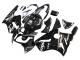 Billigste Kawasaki ZX12R Motorrad Verkleidung 2000-2001 - Glanzendes Schwarz Weiss Elf Schnee