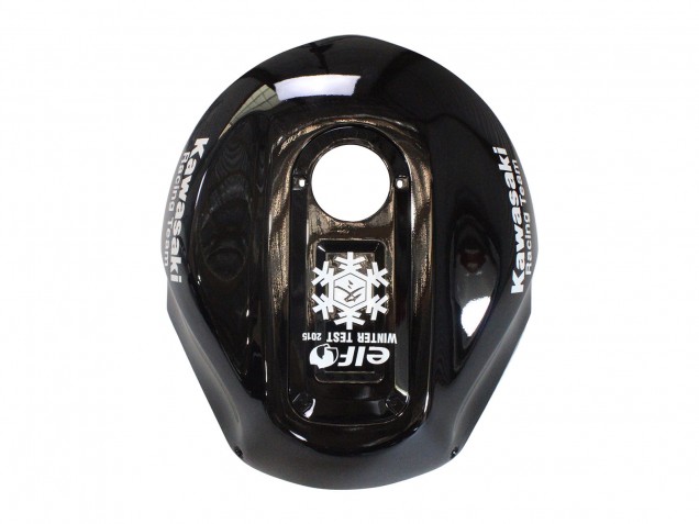 Billigste Kawasaki ZX12R Motorrad Verkleidung 2000-2001 - Glanzendes Schwarz Weiss Elf Schnee