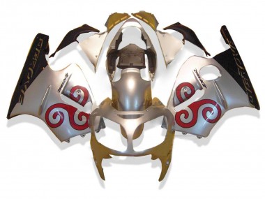 Billigste Kawasaki ZX12R Motorrad Verkleidung 2000-2001 - Silber Rot Schwarz