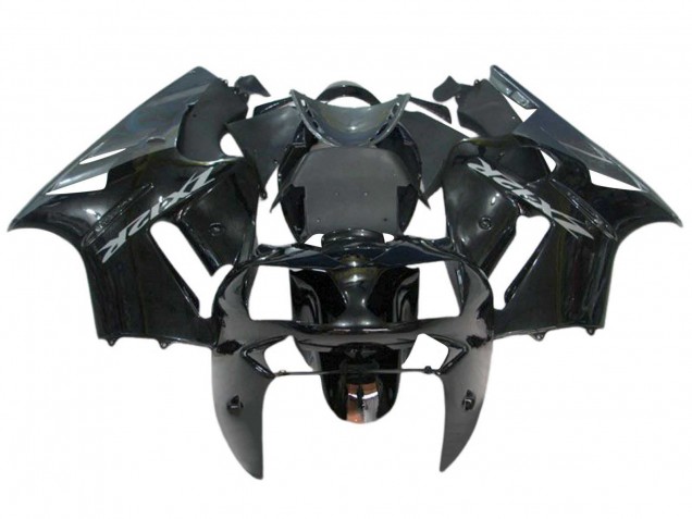 Billigste Kawasaki ZX12R Motorrad Verkleidung Kit 2000-2001 - Glanzendes Schwarz