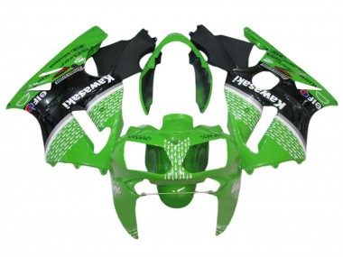 Billigste Kawasaki ZX12R Motorrad Verkleidung 2002-2006 - Grun Schwarz Weiss