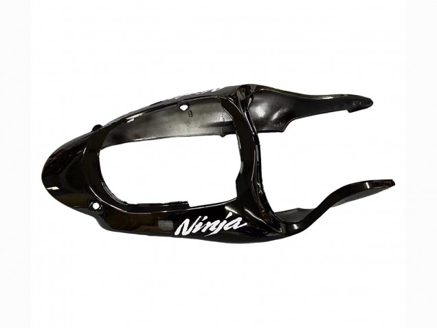 Billigste Kawasaki ZX9R Motorrad Verkleidung 2000-2001 - Glanzendes Schwarz Blau Flamme Weiss