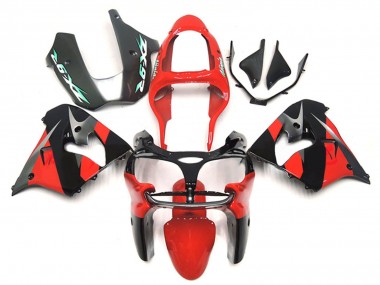 Billigste Kawasaki ZX9R Motorrad Verkleidung 2000-2001 - Rot Schwarz