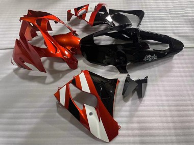 Billigste Kawasaki ZX9R Motorrad Verkleidung 2002-2003 - Rot Weiss Glanzendes Schwarz