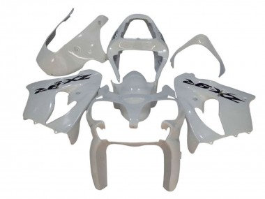 Billigste Kawasaki ZX9R Motorrad Verkleidung 2002-2003 - Weiss Schwarz Aufkleber