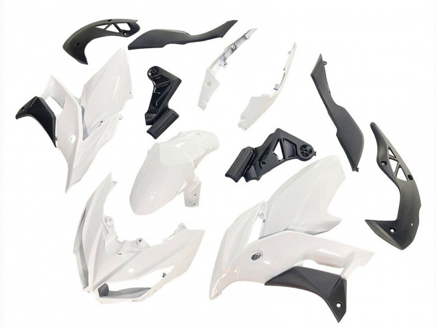 Billigste Kawasaki Versys 650 Motorrad Verkleidung 2015-2021 - Weiss Matt Schwarz