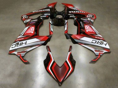Billigste Honda CBR650R Motorrad Verkleidung 2019-2020 - Weiss Rot Glanzendes Schwarz HRC