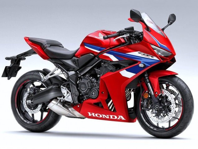 Billigste Honda CBR650R Motorrad Verkleidung 2024-2025 - Rot Weiss Blau