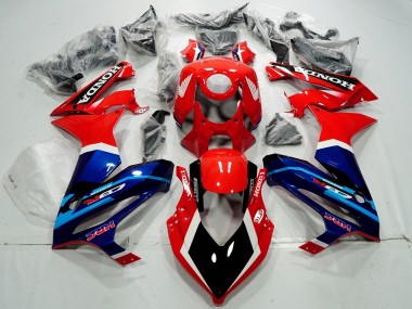 Billigste Honda CBR650R Motorrad Verkleidung 2021-2023 - Rot Blau HRC