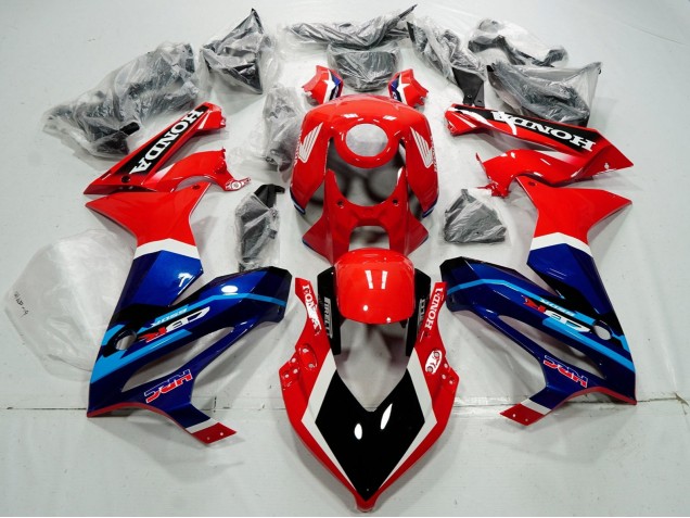Billigste Honda CBR650R Motorrad Verkleidung 2021-2023 - Rot Blau HRC