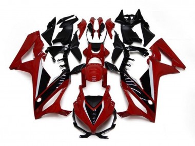 Billigste Honda CBR650R Motorrad Verkleidung 2021-2023 - Kastanienbraun Rot Glanzendes Schwarz
