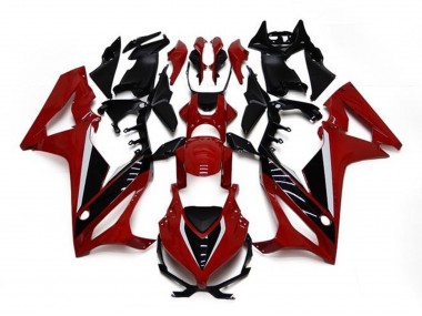 Billigste Honda CBR650R Motorrad Verkleidung 2021-2023 - Kastanienbraun Rot Glanzendes Schwarz