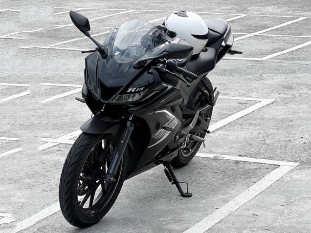 Billigste Yamaha YZF R15 Motorrad Verkleidung 2018-2024 - Matt Schwarz