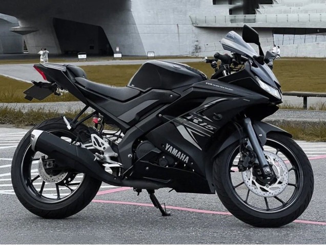 Billigste Yamaha YZF R15 Motorrad Verkleidung 2018-2024 - Matt Schwarz