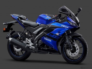 Billigste Yamaha YZF R15 Motorrad Verkleidung 2018-2024 - Blau Schwarz Weiss