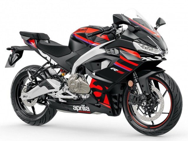 Billigste Aprilia RS457 Motorrad Verkleidung 2024-2025 - Matt Schwarz Rot