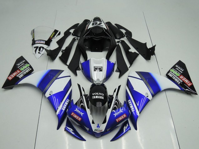 Billigste Yamaha YZF R1 Motorrad Verkleidung 2009-2011 - Weiss Blau Schwarz Sterilgarda