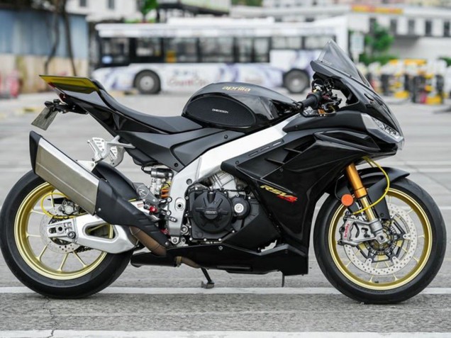 Billigste Aprilia RSV4 1100 Motorrad Verkleidung 2021-2024 - Schwarz