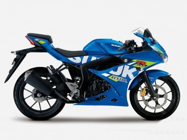 Billigste Suzuki GSXR125 Motorrad Verkleidung 2017-2025 - Blau Gelb Ecstar