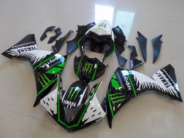 Billigste Yamaha YZF R1 Motorrad Verkleidung 2009-2011 - Weiss Blau Schwarz Grun Monster