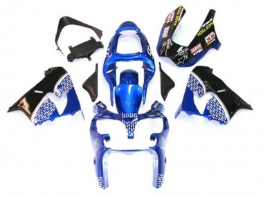 Billigste Kawasaki ZX9R Motorrad Verkleidung 2002-2003 - Blau Weiss Schwarz