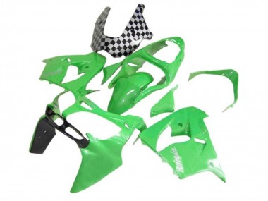 Billigste Kawasaki ZX9R Motorrad Verkleidung 2002-2003 - Grun Schwarz CheckeRot