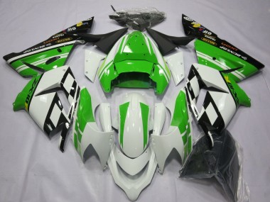 Billigste Kawasaki ZX10R Motorrad Verkleidung 2004-2005 - Weiss Grun