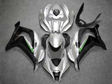 Billigste Kawasaki ZX10R Motorrad Verkleidung 2016-2020 - Silber Grun Schwarz