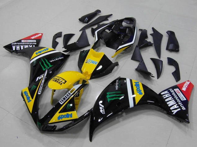 Billigste Yamaha YZF R1 Motorrad Verkleidung 2012-2014 - Gelb Weiss Schwarz Rot Grun Monster