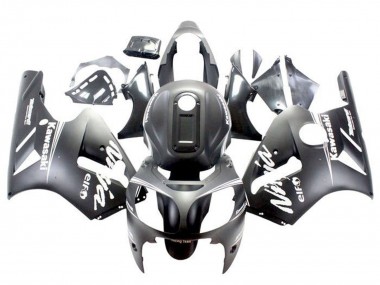 Billigste Kawasaki ZX12R Motorrad Verkleidung 2002-2006 - Matt Schwarz Weiss