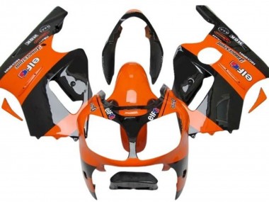 Billigste Kawasaki ZX12R Motorrad Verkleidung 2002-2006 - Orange Schwarz Elf Bridgestone