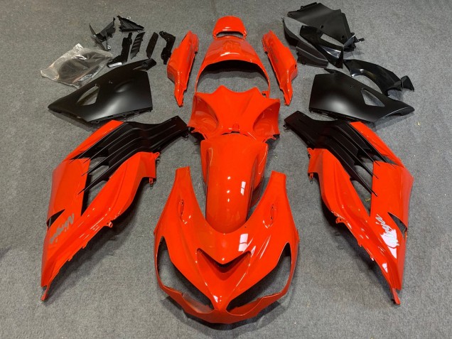 Billigste Kawasaki ZX14R ZZR1400 Motorrad Verkleidung 2006-2011 - Rot Matt Schwarz
