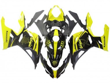 Billigste Kawasaki Ninja 400 Motorrad Verkleidung 2018-2024 - Gelb Schwarz Monster