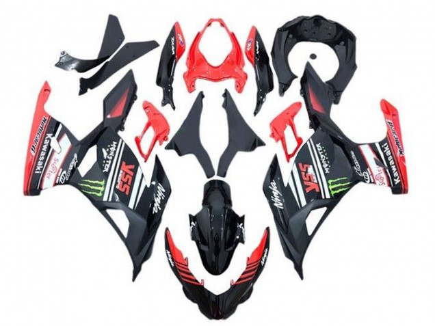 Billigste Kawasaki Ninja 400 Motorrad Verkleidung 2018-2024 - Rot Schwarz Grun Monster