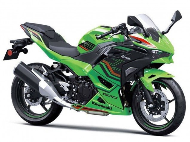 Billigste Kawasaki Ninja 500 EX500R Motorrad Verkleidung 2024-2025 - Grun Schwarz Rot