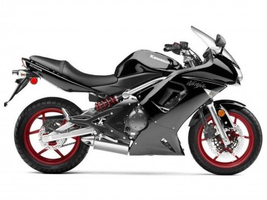 Billigste Kawasaki Ninja 650 EX650 Motorrad Verkleidung 2006-2008 - Glanzendes Schwarz Matt Schwarz