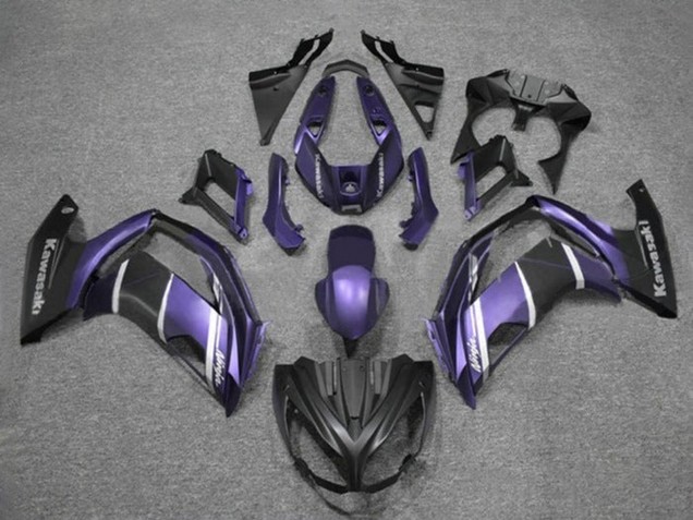 Billigste Kawasaki Ninja 650 EX650 Motorrad Verkleidung 2012-2016 - Lila Silber Matt Schwarz