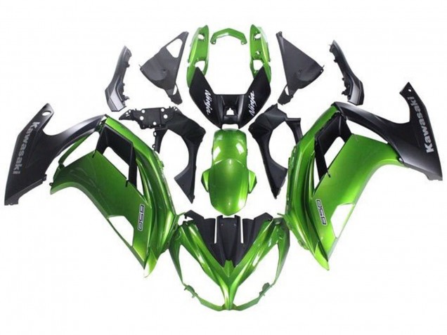 Billigste Kawasaki Ninja 650 EX650 Motorrad Verkleidung 2012-2016 - Grun Matt Schwarz